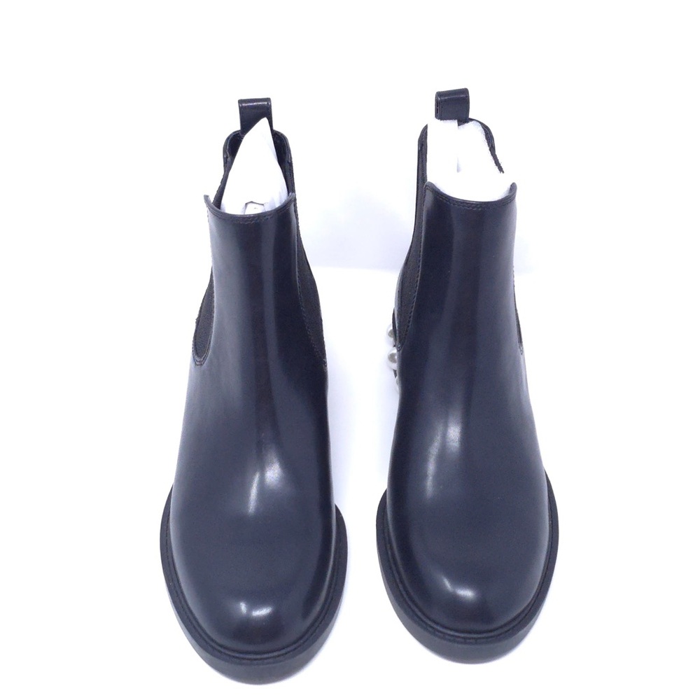 On 34th Jeovana Chelsea Ankle Boots Black Pearl Heel 5.5M - Picture 8 of 11